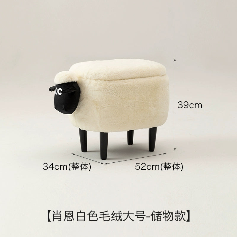 Lamb Sean Niedriger Hocker Kann Verstaut Werden Bank Haushalt Kinder Schuhwechsel Tierhocker Kreativer Kleiner Stuhl 