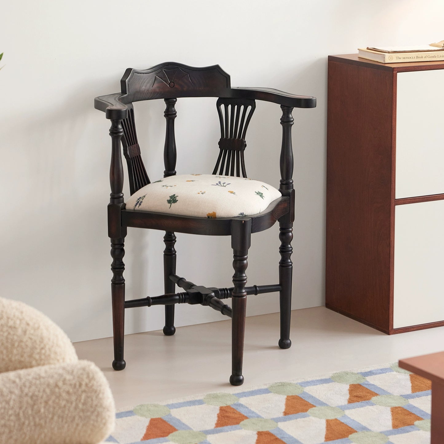 Mittelalterlicher Esszimmerstuhl Designer Massivholz Rückenlehne Stuhl Kreativer High-End Master Teestuhl Wabi 