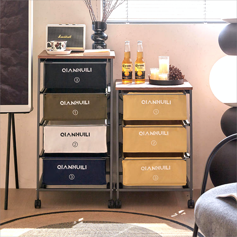 Industrial Style Drawer Type Storage Cabinet Mobile Medieval Shelf Under Table Storage Cabinet Japanese Trolley