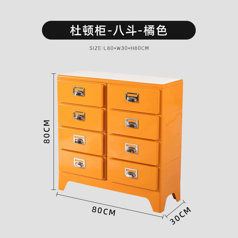 Kommode im japanischen Stil, Retro-Sofa-Seitenschrank, nordischer Stil, kreative Schlafzimmerschublade, Nachttisch 