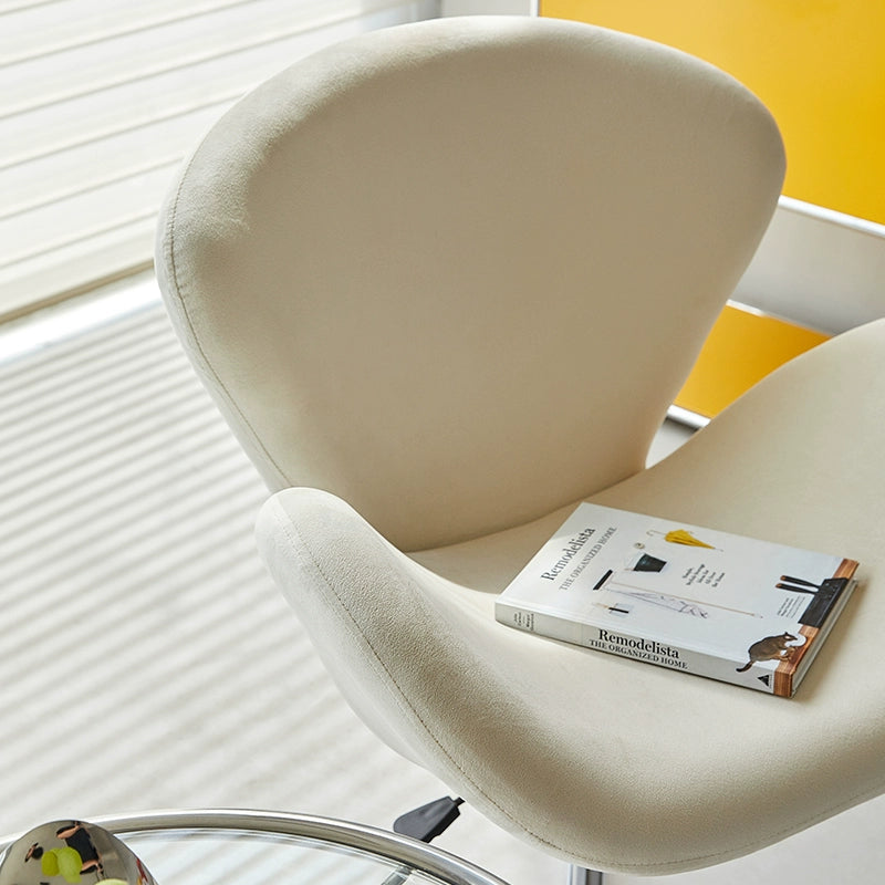 Einzigen computer stuhl rotierenden ins schwan stuhl casual einfache creme stil dressing stuhl 