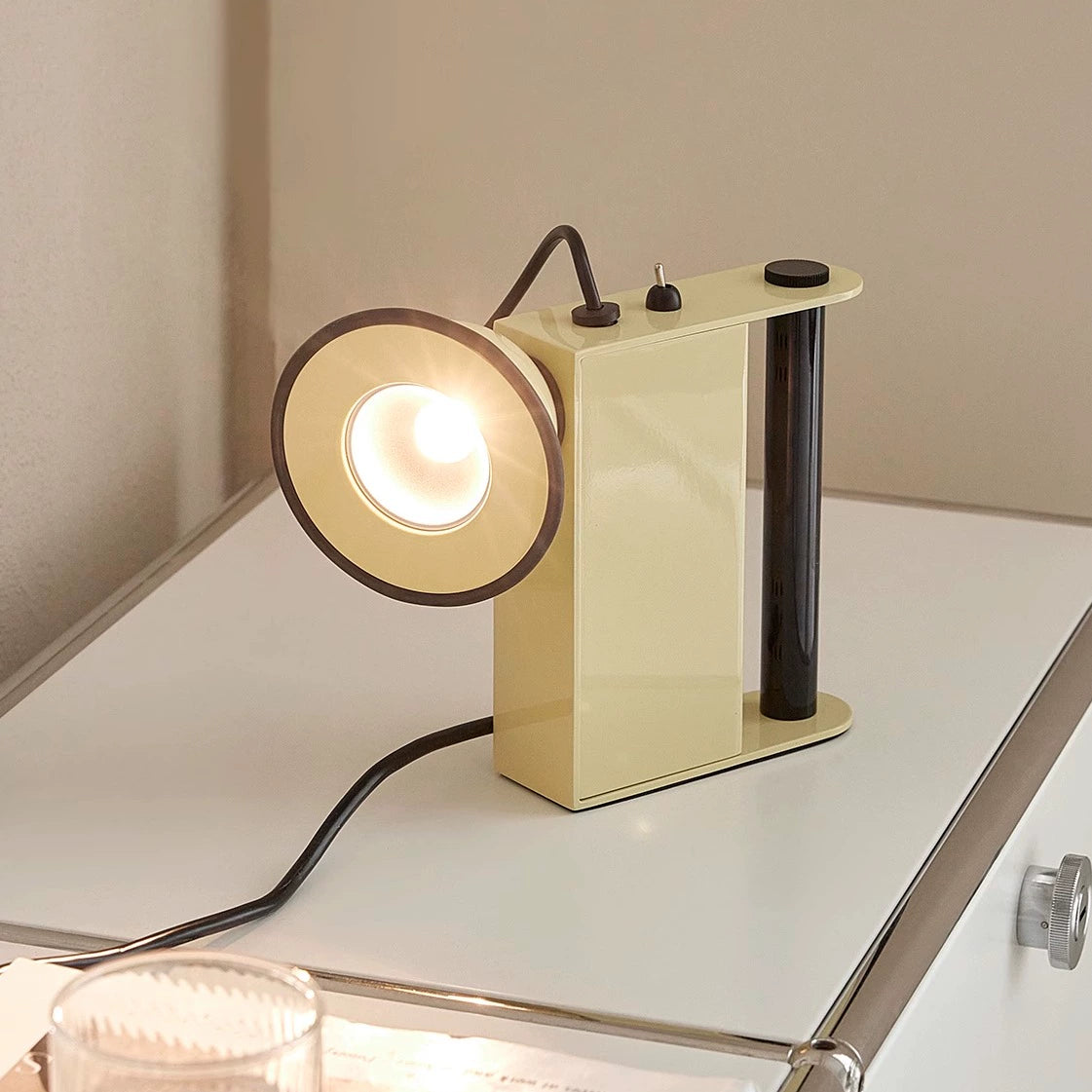 Italienische magnetische Schreibtischlampe Vintage mittelalterliche Wandlampe Creme Wind Schlafzimmer Nachttisch kleiner Kronleuchter 