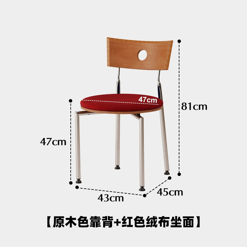 Mittelalterlicher Esszimmerstuhl, dänischer Designerstuhl, Rückenlehne aus massivem Holz, Buchschreibtischstuhl, Haushaltsstuhl für kleine Wohnungen, Freizeitstuhl 