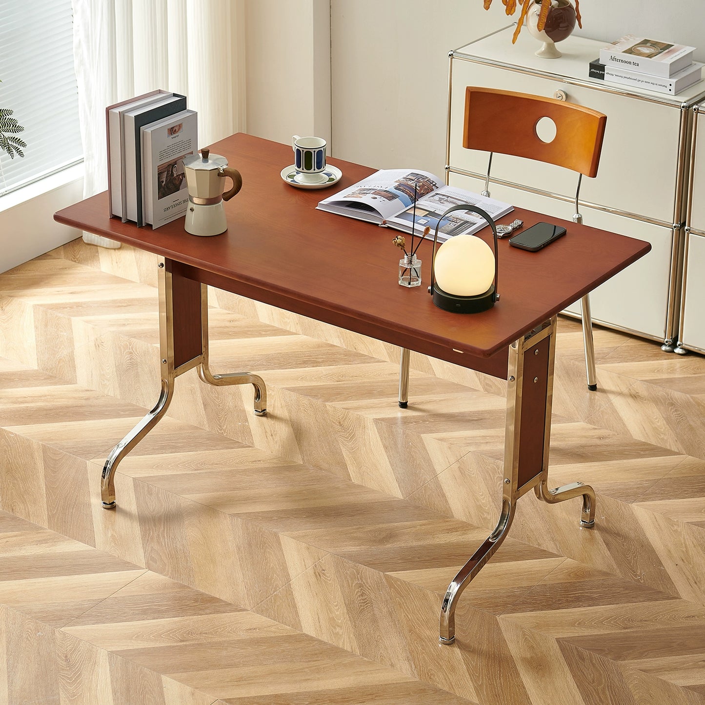 Massivholz Mittelalterlicher Schreibtisch Haushalt Bauhaus Stil Büro Werkbank Kleine Wohnung Einfacher Computertisch 