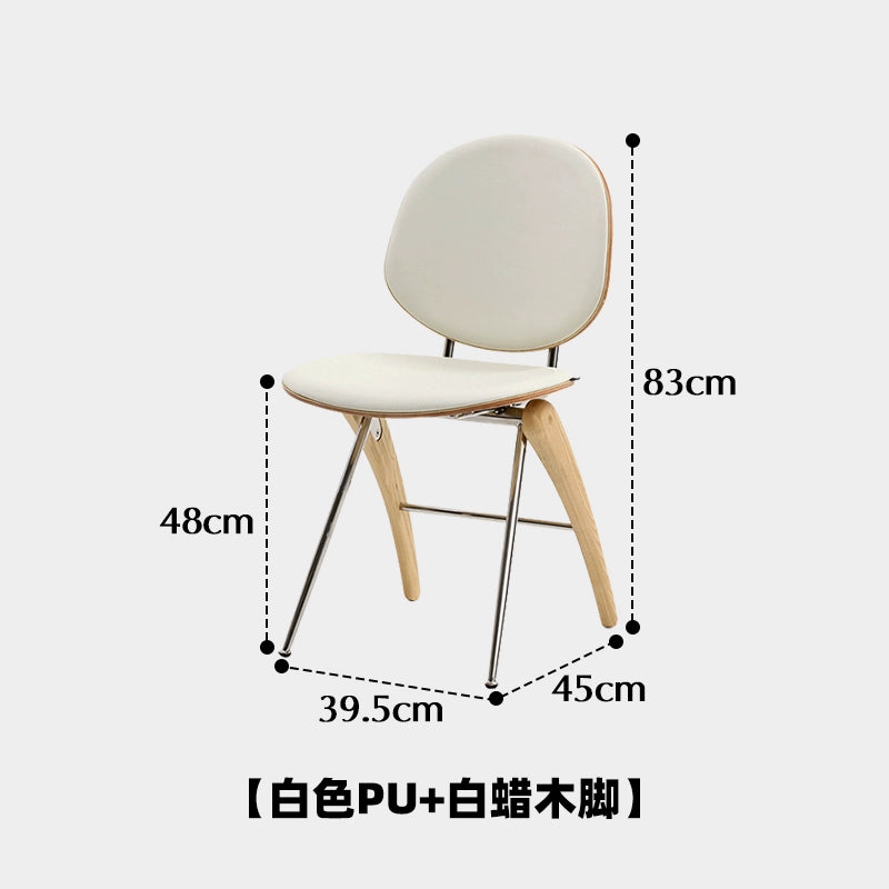 Mittelalterlicher Esszimmerstuhl aus Metall, Massivholz, weicher Stuhl, Designer, leichter Luxus, High-End-Stuhl mit Rückenlehne, minimalistisch 