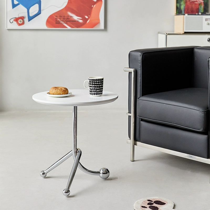 Kreativer kleiner Couchtisch, kleiner Apartment-Sofa-Beistelltisch, mittelalterlicher minimalistischer kleiner runder Tisch, Balkon-Mini-Teetisch 