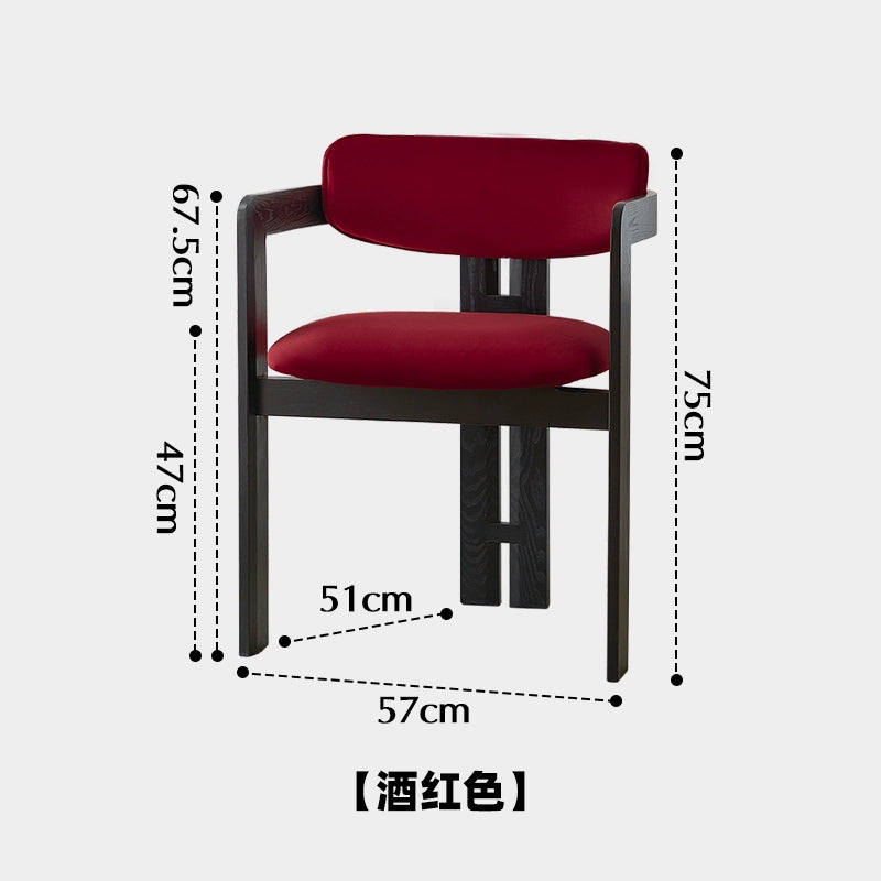Mittelalterlicher Esszimmerstuhl aus Massivholz, Ins PopularDesigner-Stuhl, leichter Luxus, hoher Sinn, lässiger Esszimmerstuhl, Kreativität 