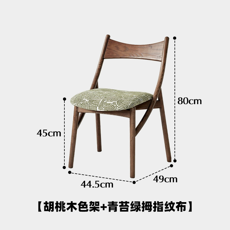 Mittelalterlicher Esszimmerstuhl aus Massivholz, Heimlehnenstuhl, Designer, weiche Tasche, Teetrinkstuhl, Meisterstuhl, Licht, Luxus, fortgeschritten 