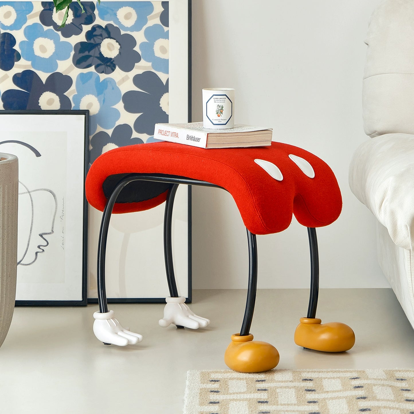 Niedriger Taille Schuhwechselhocker Kreativer niedriger Hocker Wohndekoration Hocker Spaß Flut Spielhaus Sitz Design Sinn 