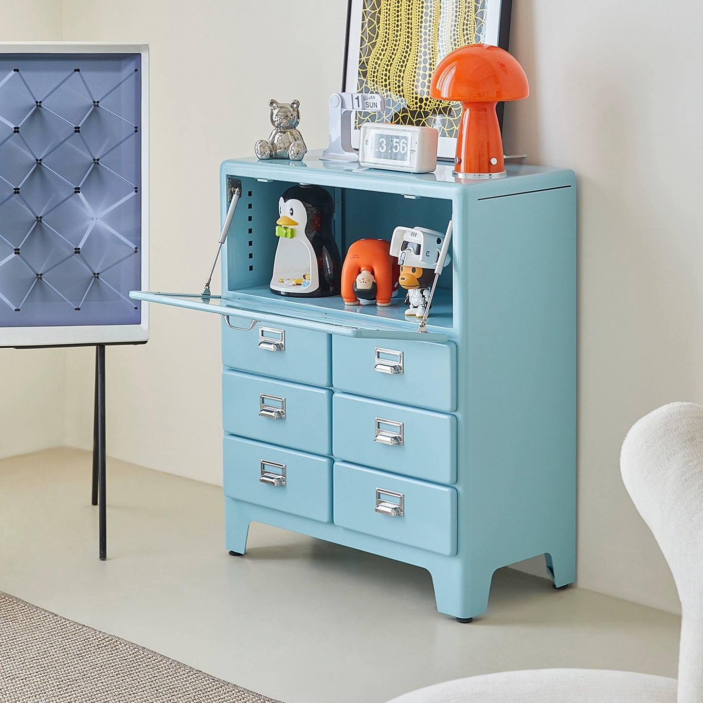 Japanischen retro eisen schrank hause wohnzimmer dekoration metall glas schlafzimmer locker Ins Beliebte industrie stil dining side schrank 