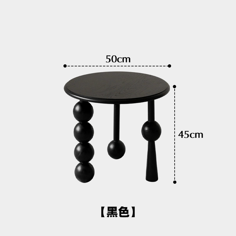 Mittelalterlicher kleiner Couchtisch aus Massivholz, Designer-Sofa-Beistelltisch, kreativer, leichter Luxus-High-End-Kleintisch 