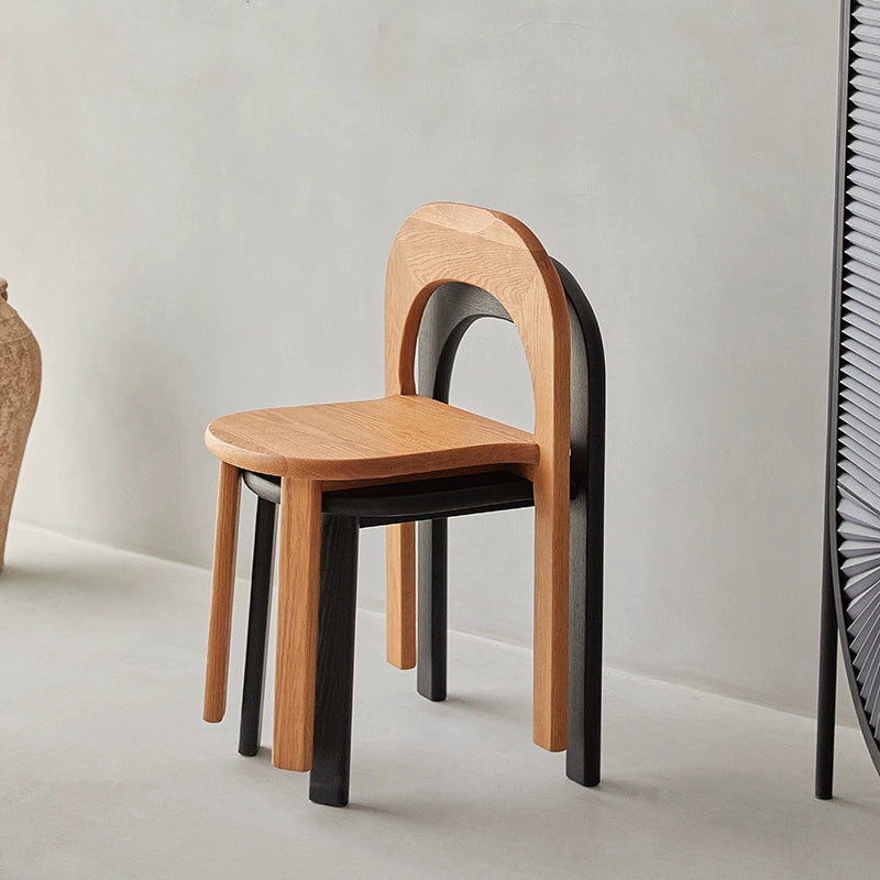 Solid Wood Dining Chair Home Medieval Backrest Stool Wabi Wind Chair Vintage Designer Minimalist