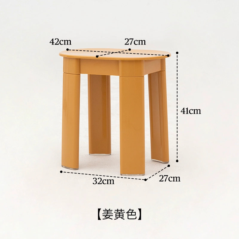 Mittelalterlicher niedriger Hocker, kleiner Plastikhocker für die Wohnung, verdickter Ins Popularround-Hocker, einfacher Ankleidehocker 