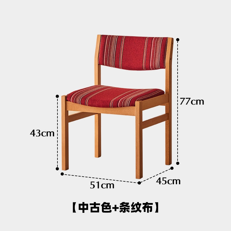 Mittelalterlicher Esszimmerstuhl aus massivem Holz, Designerstuhl im Retro-Stil, für Privathaushalte, mit Einzelrückenlehne 