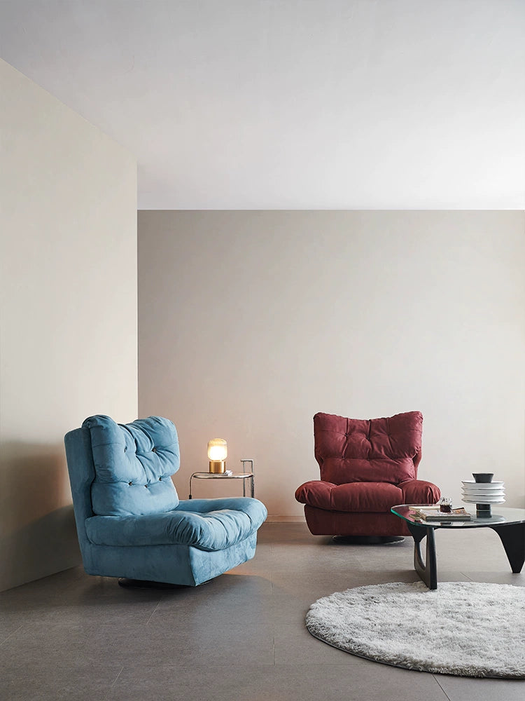 Italian Baxter Cloud Sofa Small Apartment Light Luxury Minimalist Rotating Single Sofa Designer Lazy Recliner