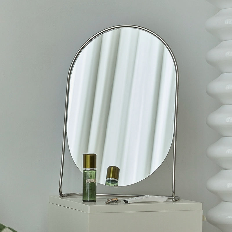 Mittelalterlicher Schminkspiegel, vertikaler Kommodenspiegel, Ins Wind Schmiedeeisen Schlafzimmerspiegel, Licht Luxus, künstlerischer Sinn 