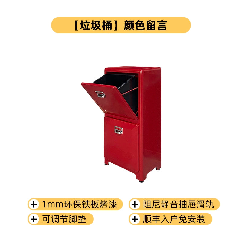 Retro Schubladenschrank mittelalterlicher Industriestil Japanischer Ins Dekorativer Spind Haushaltswohnzimmer Metallseitenschrank 