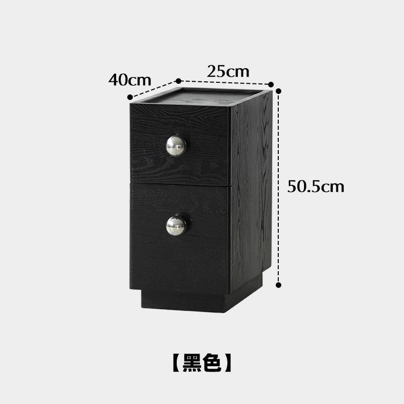 Retro Massivholz Nachttisch Nordic Modern Home Schlafzimmer Lagerschrank Creme Wind Nachttisch Schmaler Schrank 