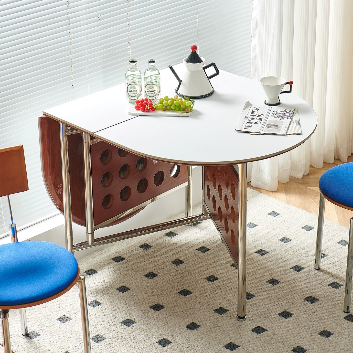 Klappbarer Esstisch aus Steinplatte, kleiner ausziehbarer Tisch für den Haushalt, nordischer mittelalterlicher Esstisch, leichter Luxus, einfach 