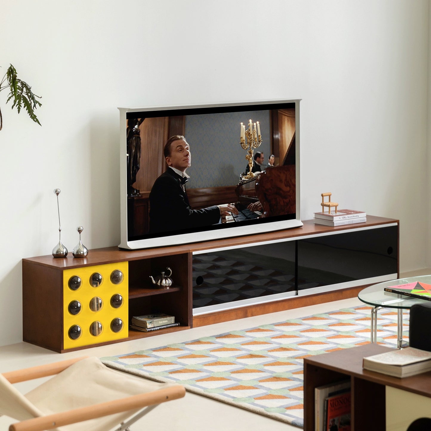 Mittelalterlicher Massivholz-Lagerschrank, Designer, kreativer Sofa-Seitenschrank, Marine-Board, leichter Luxus-Nachttisch 