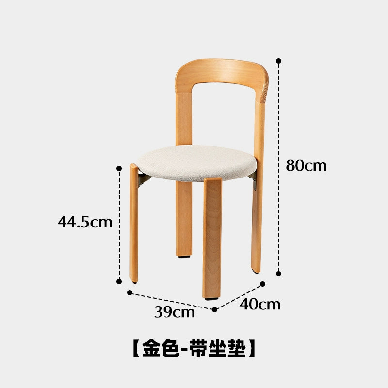 Mittelalterlicher Esszimmerstuhl aus Massivholz, Farbstuhl, minimalistischer Esstischstuhl für Zuhause, Café-Rückenlehne, Stapel 