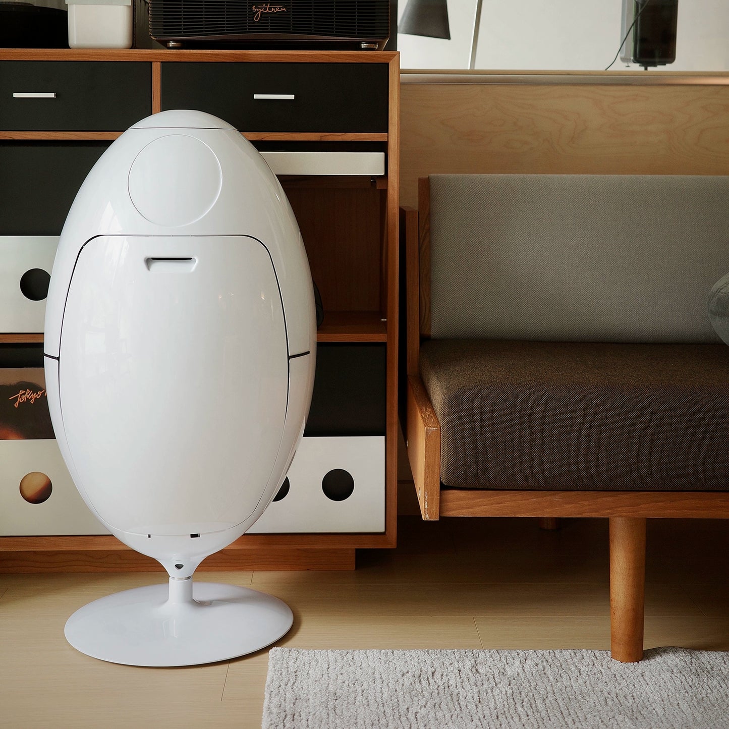 Dinosaurier-Eiersortier-Mülleimer mit Deckel, großes Fassungsvermögen, Küche, kreatives Bodenornament-Design, fortschrittlicher Sinn 