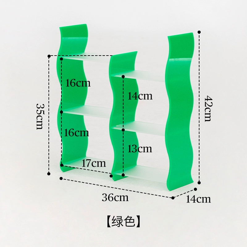Desktop-Aufbewahrungsregal in transparentem Acrylregal minimalistisches leichtes Luxus-Kosmetik-Präsentationsregal 