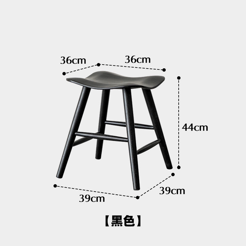 Massivholzhocker High-End-Heim-Kleinbank Internet-Promi-Designer-Niedrighocker Kreativer Wohnzimmerhocker 