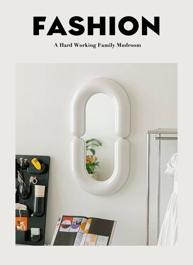 Kleiner Q-Spiegel Ganzkörper-Ganzkörperspiegel Haushalts-Wandbehang Wand-Make-up-Spiegel Mädchen Schlafzimmer Internet Celebrity Ins 