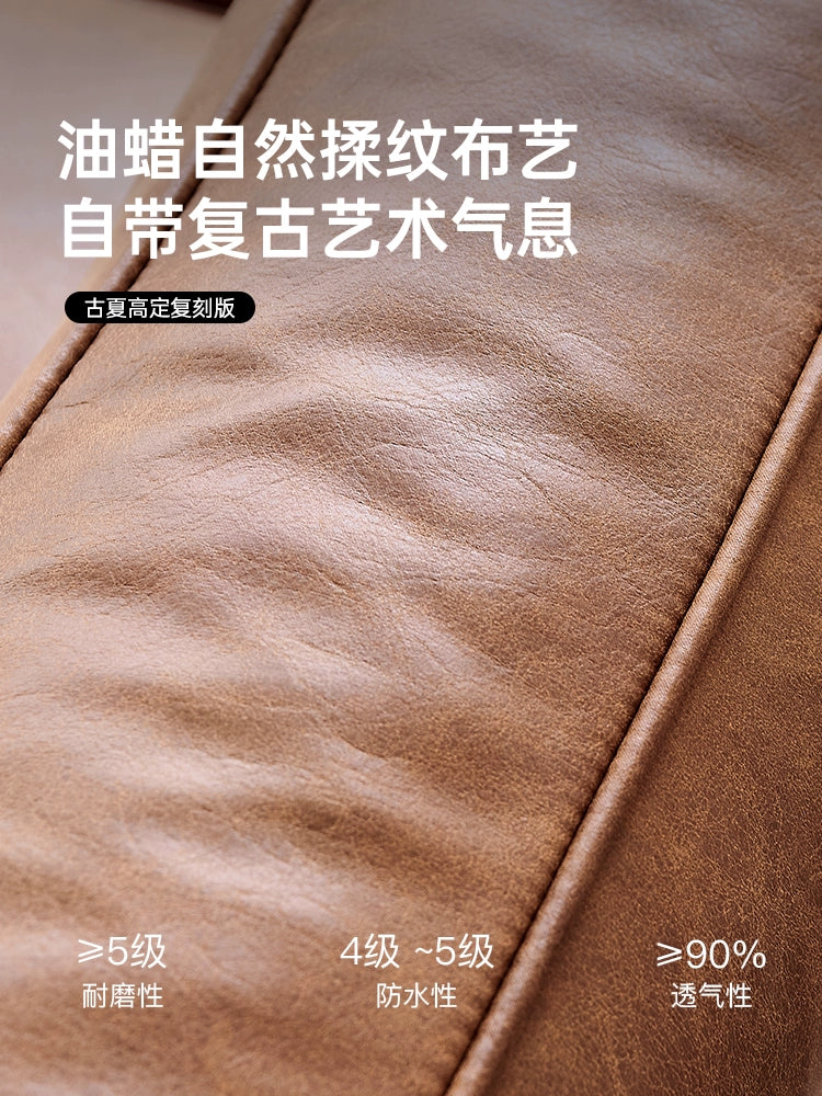 Corbusier LC3 Stainless Steel Leather Single Sofa Living Room Balcony Medieval Oil Wax Leather Single Chair