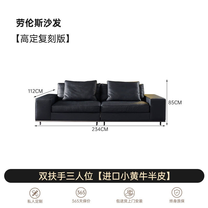 Italian Light Luxury Leather Large Flat-floor Villa Designer Module Combination Filic Lawrence Lawrence Sofa