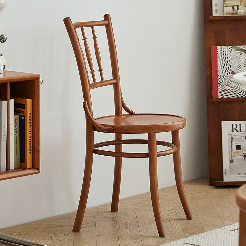 Retro Rattan Esszimmerstuhl Massivholz Rückenlehne Stuhl Home Designer TON378 Stuhl Nordic Ins Stil 