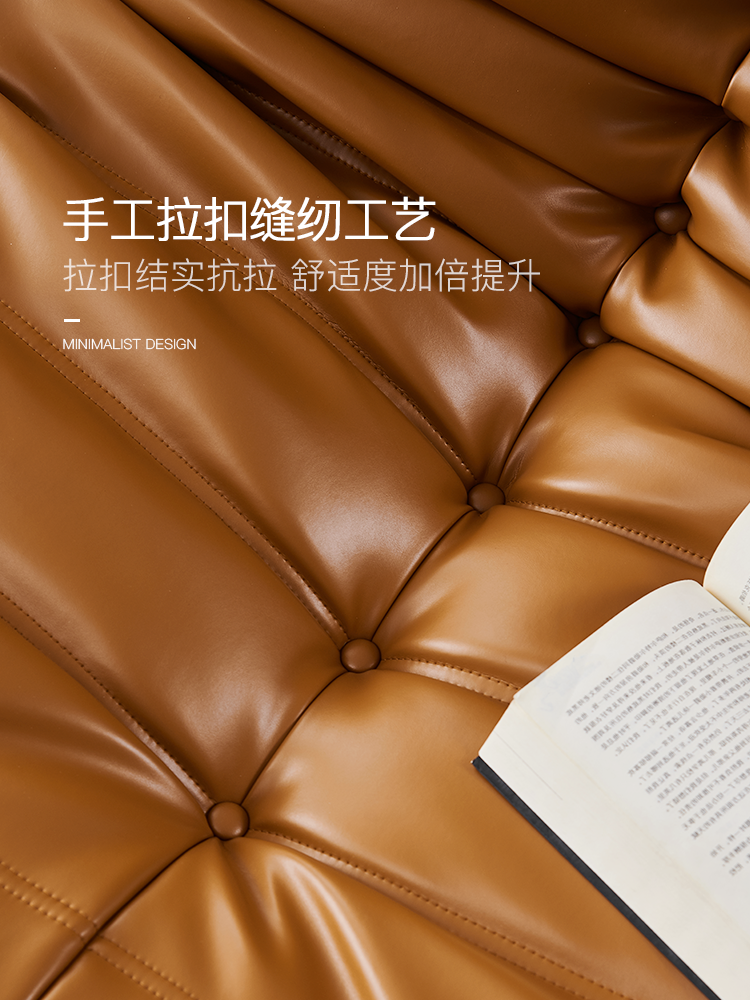 Caterpillar Lazy Sofa Togo Nordic Single Leather Recliner Ins Popular Light Luxury Designer