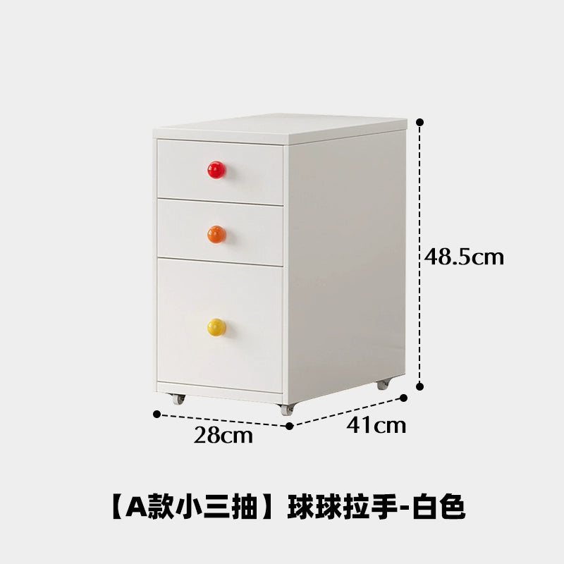 Mobiler Lagerschrank Cremefarbener Wind einfacher Truhenschrank aus Schmiedeeisen Home Schlafzimmer Nachttisch Dopamin kreativ 