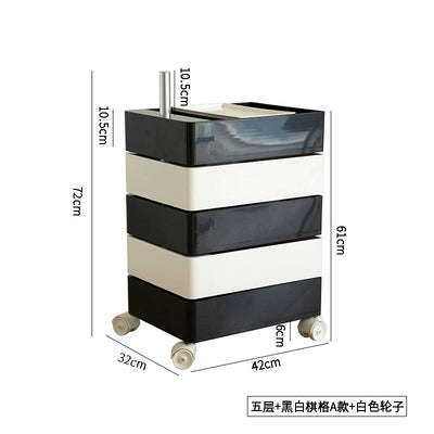 Mehrschichtiger Lagerschrank, drehbar, abnehmbar, Ins Popularins Wind, Nachttisch, Kosmetikschrank, einfach 