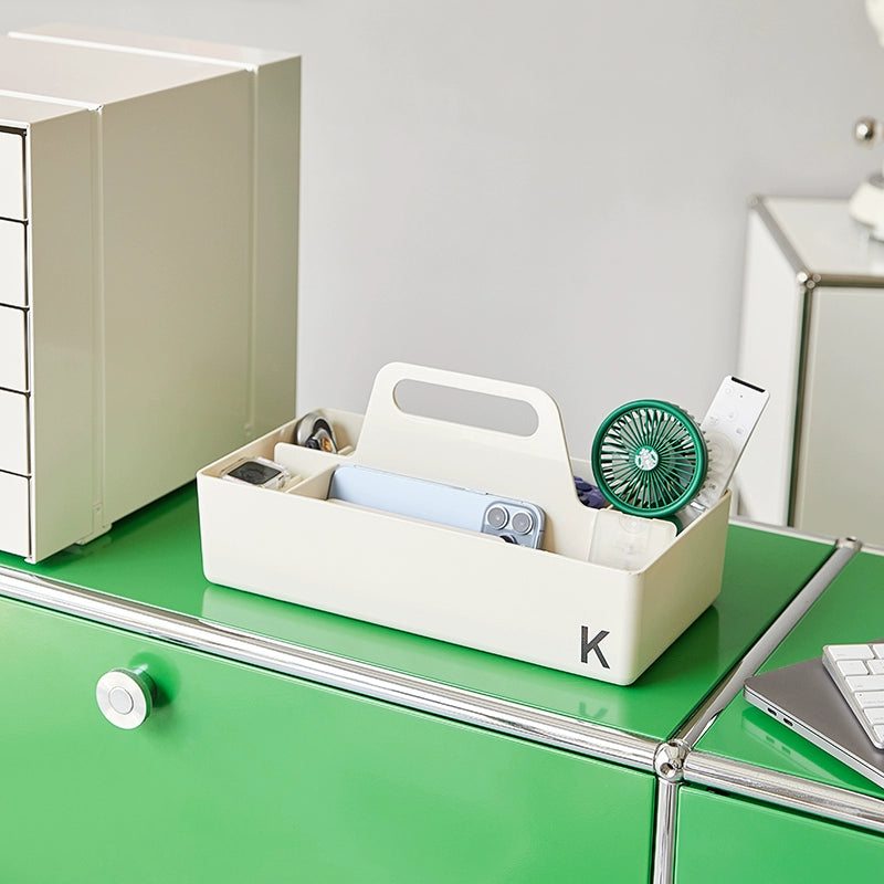 Schreibtisch-Aufbewahrungsbox im Industriestil, Aufbewahrungsbox für Kosmetika, mittelalterlicher Schweizer Vitra-Werkzeugkorb 