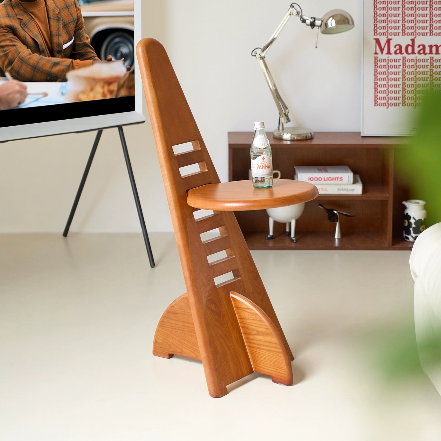 Mittelalterlicher Esszimmerstuhl aus Massivholz, kreativer Designerstuhl, Heim, künstlerischer Sinn, Rückenlehne, Hocker, leichter Luxus, fortschrittlich 