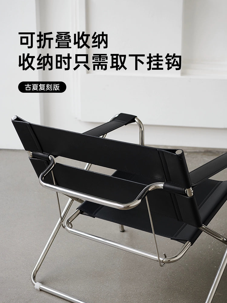 Medieval Wassily Wahili Chair Foldable Bauhaus Stainless Steel Ins Popular Photo Designer Casual Chair
