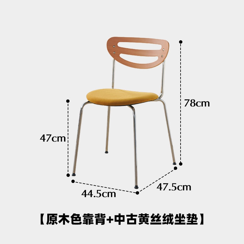 Nordic einfache esszimmer stuhl mittelalterlichen massivholz edelstahl stuhl hause designer restaurant rückenlehne hocker 