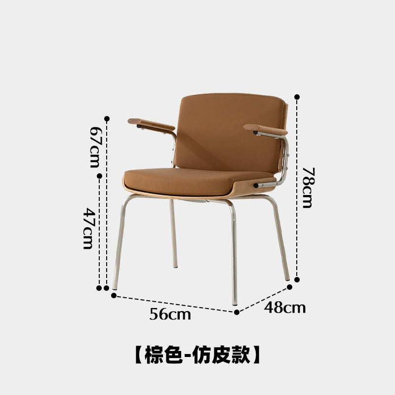 Nordic Retro Esszimmerstuhl Licht Luxus Premium Einzel Freizeitstuhl Internet Celebrity Armlehne Stuhl Rückenlehne Home 