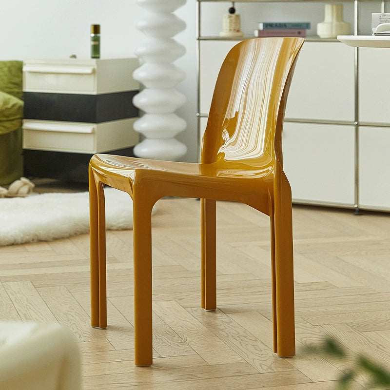 Mittelalterlicher Stuhl aus Kunststoff mit Rückenlehne, stapelbarer Hocker, Ins Popularins, Esszimmerstuhl, einfacher Stuhl für das Arbeitszimmer zu Hause 