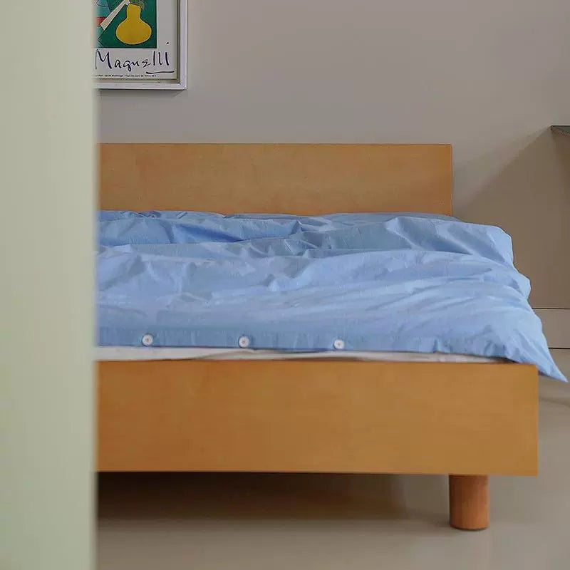 Ocean Board Bettbrett, Massivholz, Designer 1,5 m Einzelbettrahmen, Japanisches minimalistisches 1,8 m Doppelbettkopfteil 