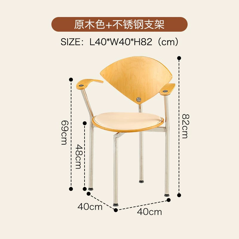 Mittelalterlicher Designer-Esszimmerstuhl Café-Einzelstuhl Retro kreativer leichter Luxus Schmiedeeisenstuhl Massivholz-Rückenlehne 