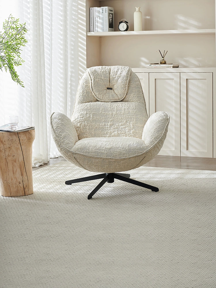 Eggshell Chair Nordic Wabi Wind Designer Snail Chair Single Sofa Rotating Lazy Chair Living Room Bedroom Leisure Chair