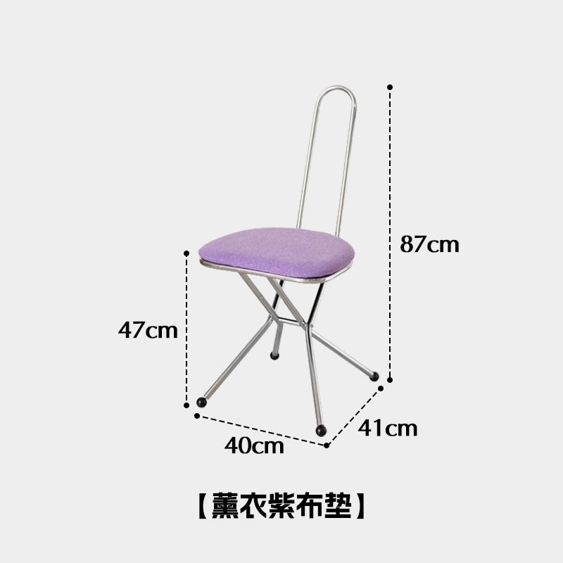 Klappstuhl minimalistischen künstlerischen Esszimmerstuhl kleine Wohnung Schmiedeeisen tragbare Rückenlehne Hocker Internet Prominente Ins 