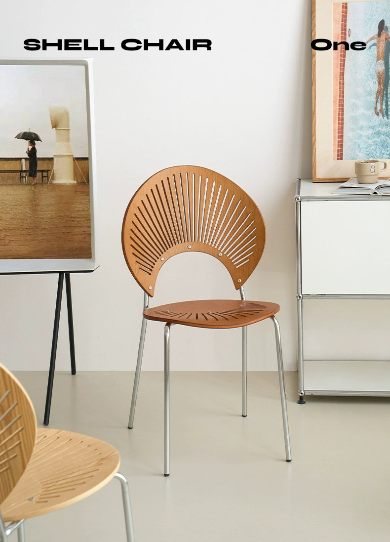 Shell stuhl Ins Beliebte massivholz mittelalterlichen esszimmer stuhl hause Nordic ins stil rückenlehne hocker designer 