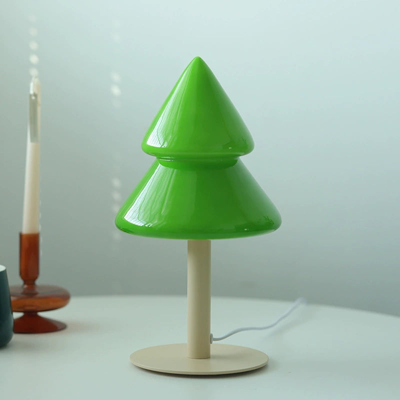 Weihnachtsbaum Tischlampe Dekorative Glas Nachttischlampe Schlafzimmer Mittelalterliches Umgebungslicht Ins PopularIns Wind Nordic 