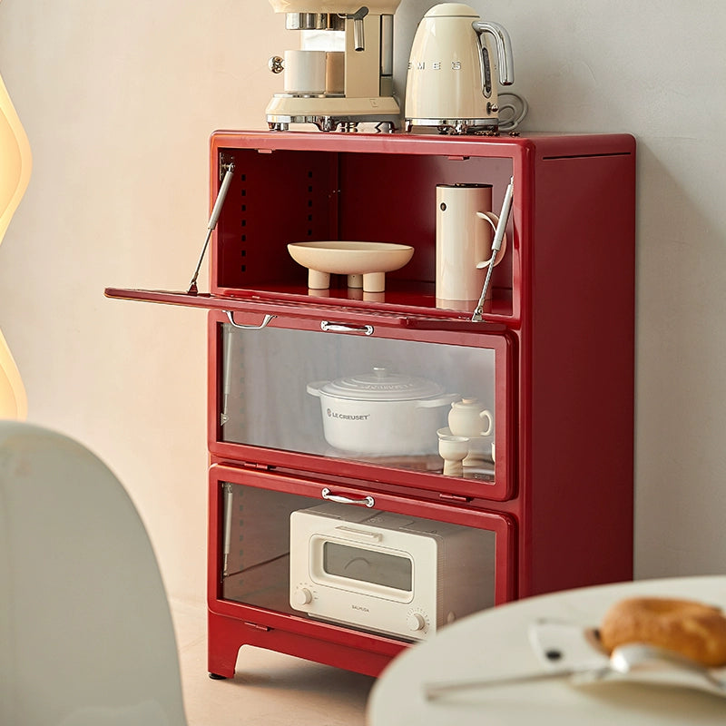 Umweltfreundliche glas Japanischen eisen schrank retro Ins PopularNordic hause schmiedeeisen metall dining side schrank figur locker 