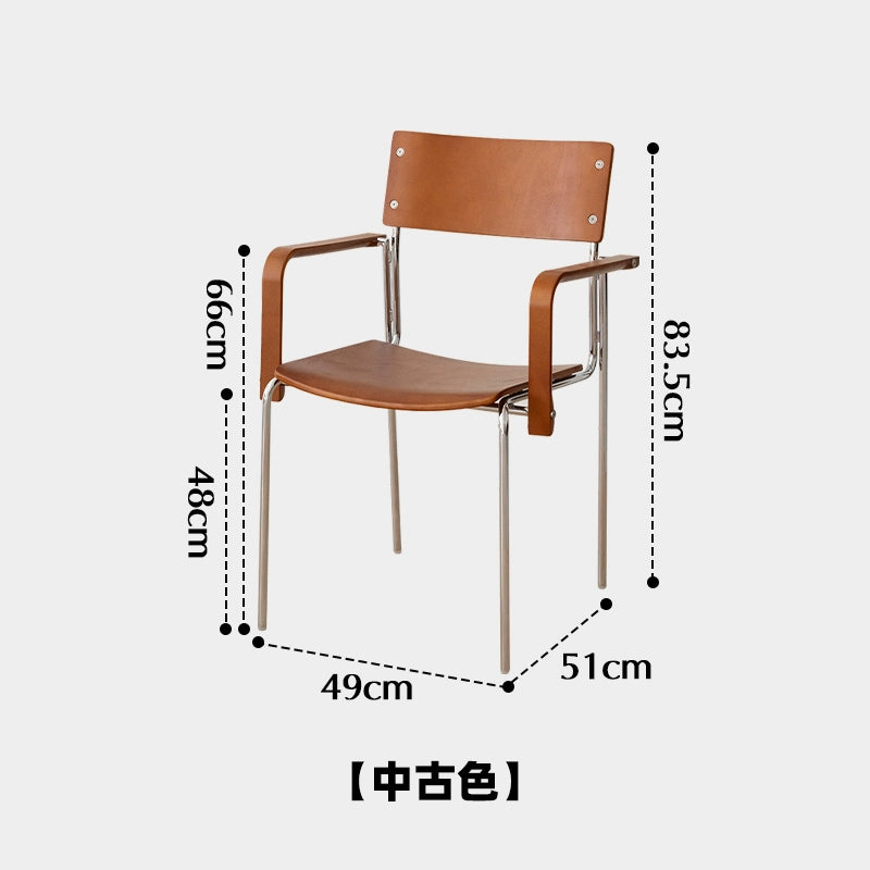 Leichter Luxus High-End-Esszimmerstuhl Mittelalterlicher Designerstuhl Nordischer Bauhaus-Freizeit-Rückenstuhl 