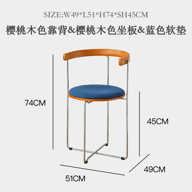 Retro Klappstuhl Esszimmerstuhl Kleine Wohnung Haushalt Massivholzstuhl Freizeit Rückenlehne Stuhl Einfaches Design 